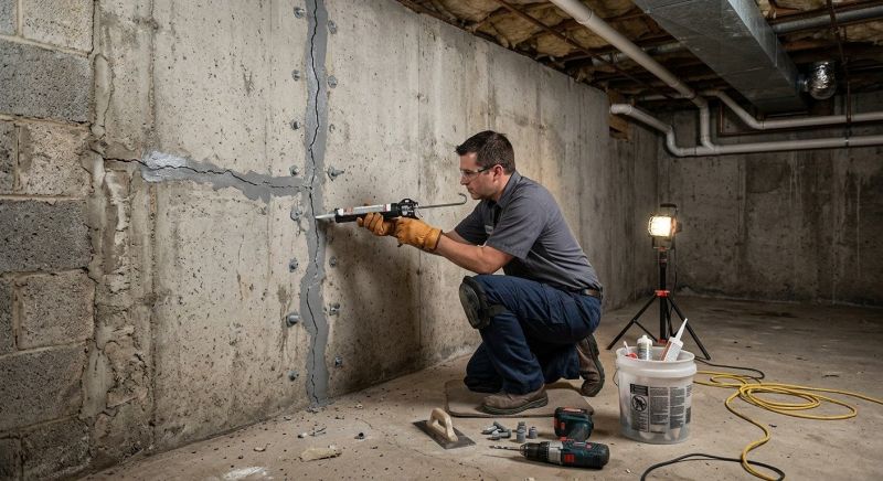 Basement Crack Repair in Marysville, WA