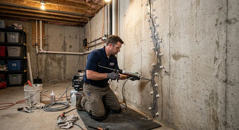 Basement Crack Repair in Marysville, WA