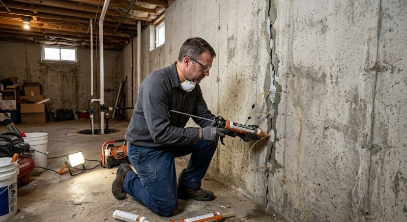 Basement Crack Repair in Marysville, WA