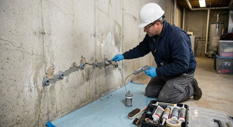 Basement Crack Repair in Marysville, WA