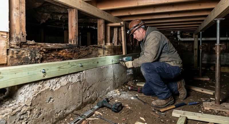 Sinking Foundation Repair in Kingston, WA
